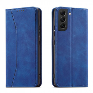 Калъф тип книга Magnet Fancy - Samsung Galaxy S22+ син - Img 1