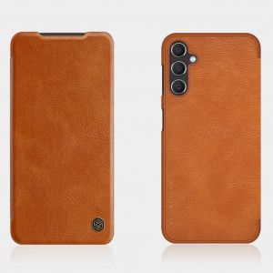 Калъф тип книга NILLKIN Leather - Samsung Galaxy A14 / A14 5G кафяв - Img 8