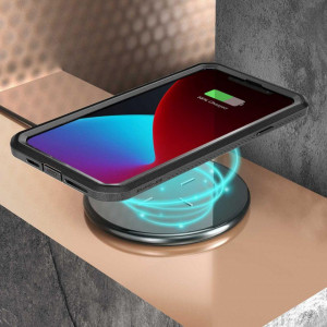 Калъф 360° със стойка и клипс SUPCASE Unicorn Beetle Pro - iPhone 12 / 12 Pro черен - Img 7