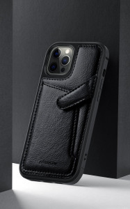 Кожен гръб с джоб за карти NILLKIN Aoge - iPhone 12 mini черен - Img 13