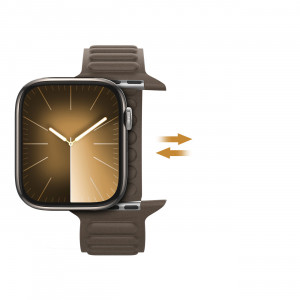 Магнитна каишка DUX DUCIS BL - Apple Watch 41mm Series 9 / 41mm Series 8 / 41mm Series 7 / 40mm Series 6 / 40mm SE / 40mm Series 5 / 40mm Series 4 / 38mm Series 3 / 38mm Series 2 / 38mm (1st gen) тъмносив - Img 11