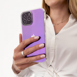Неонов гръб Aurora - iPhone 12 Pro Max лилав - Img 3