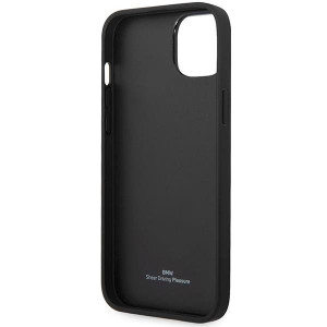 Оригинален гръб от еко кожа BMW Leather Diamond BMHCP14S22RFGR - iPhone 14 бургундско червен - Img 7