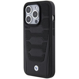 Оригинален гръб от еко кожа BMW Leather Seats - iPhone 15 Pro Max черен - Img 2