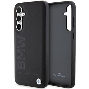 Оригинален гръб от естествена кожа BMW Leather Hot Stamp BMHCS23FESLLBK - Samsung Galaxy S23 FE черен - Img 1