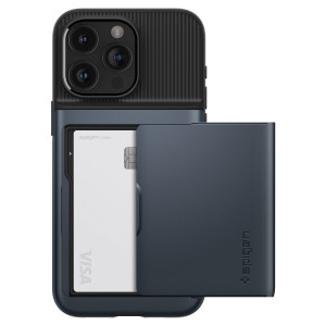 Оригинален гръб със слот за карта SPIGEN Slim Armor CS - iPhone 15 Pro Max син - Img 2