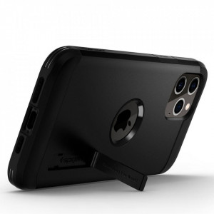 Оригинален гръб със стойка SPIGEN Tough Armor - iPhone 12 / 12 Pro черен - Img 2