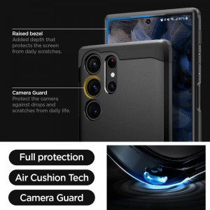 Оригинален гръб със стойка SPIGEN Tough Armor - Samsung Galaxy S23 Ultra черен - Img 14