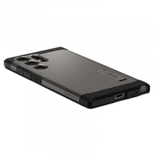 Оригинален гръб със стойка SPIGEN Tough Armor - Samsung Galaxy S24 Ultra металносив - Img 6