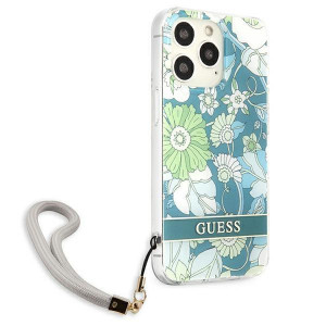 Оригинален гръб с връзка GUESS Flower GUHCP13LHFLSN - iPhone 13 Pro зелен - Img 4