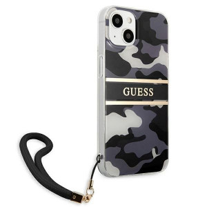 Оригинален гръб с каишка GUESS Camo GUHCP13SKCABBK - iPhone 13 mini черен - Img 4
