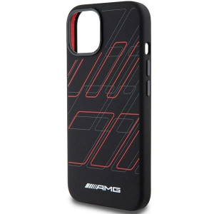 Оригинален гръб AMG Silicone Large Rhombuses MagSafe - iPhone 13 / 14 / 15 черен - Img 6