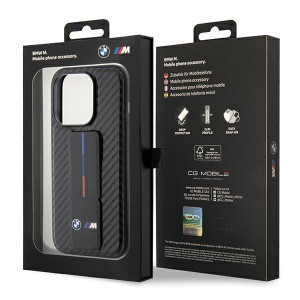 Оригинален гръб BMW Grip Stand Smooth & Carbon - iPhone 15 Pro черен - Img 9