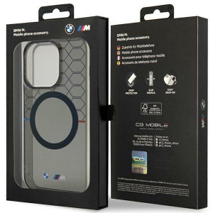 Оригинален гръб BMW Pattern MagSafe BMHMP14XHGPK - iPhone 14 Pro Max сив - Img 8