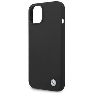 Оригинален гръб BMW Silicone Metal Logo BMHCP14SSILBK - iPhone 14 черен - Img 6