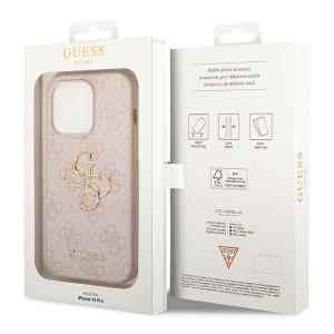 Оригинален гръб GUESS 4G Big Metal Logo GUHCP14X4GMGPI - iPhone 14 Pro Max розов - Img 8