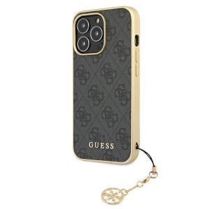 Оригинален гръб GUESS 4G Charms GUHCP13XGF4GGR - iPhone 13 Pro Max сив - Img 2