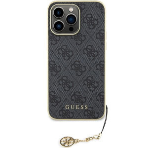 Оригинален гръб GUESS 4G Charms - iPhone 15 Pro Max сив - Img 3