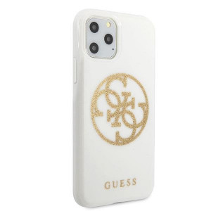 Оригинален гръб GUESS 4G Circle Glitter - iPhone 11 Pro Max бял - Img 10