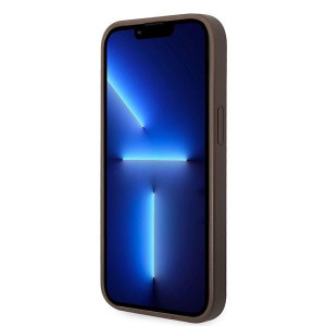Оригинален гръб GUESS 4G Metal Gold Logo GUHCP15MG4GFBR - iPhone 15 Plus кафяв - Img 5