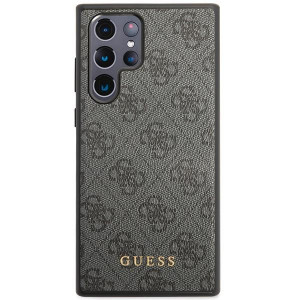 Оригинален гръб GUESS 4G Metal Gold Logo GUHCS23LG4GFGR - Samsung Galaxy S23 Ultra сив - Img 3