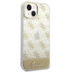 Оригинален гръб GUESS 4G Pattern Script GUHCP14MHG4MHG - iPhone 14 Plus златист - Img 4