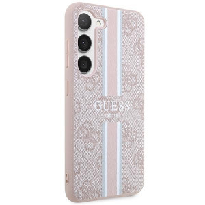 Оригинален гръб GUESS 4G Printed Stripe GUHCS23SP4RPSP - Samsung Galaxy S23 розов - Img 4