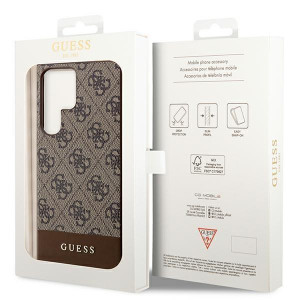 Оригинален гръб GUESS 4G Stripe GUHCS23LG4GLBR - Samsung Galaxy S23 Ultra кафяв - Img 8