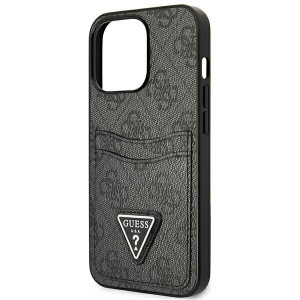 Оригинален гръб GUESS 4G Triangle Logo Cardslot GUHCP13LP4TPK - iPhone 13 Pro черен - Img 6