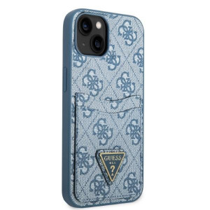 Оригинален гръб GUESS 4G Triangle Logo Cardslot GUHCP13SP4TPB - iPhone 13 mini син - Img 4
