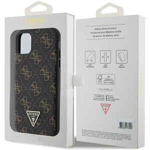 Оригинален гръб GUESS 4G Triangle Metal Logo - iPhone 11 черен - Img 8