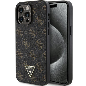 Оригинален гръб GUESS 4G Triangle Metal Logo - iPhone 14 Pro Max черен - Img 1