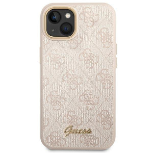 Оригинален гръб GUESS 4G Vintage Gold Logo GUHCP14MHG4SHP - iPhone 14 Plus розов - Img 3