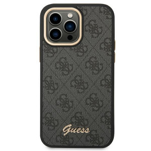 Оригинален гръб GUESS 4G Vintage Gold Logo GUHCP14XHG4SHK - iPhone 14 Pro Max черен - Img 3