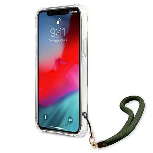 Оригинален гръб GUESS Camo GUHCP12LKSARKA с връзка - iPhone 12 Pro Max зелен / каки - Img 5
