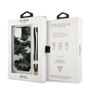 Оригинален гръб GUESS Camo GUHCP12MKSARKA с връзка - iPhone 12 / 12 Pro зелен / каки - Img 8