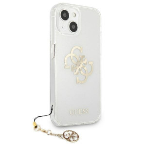 Оригинален гръб GUESS Charms GUHCP13SKS4GGO - iPhone 13 mini прозрачен / златист - Img 4