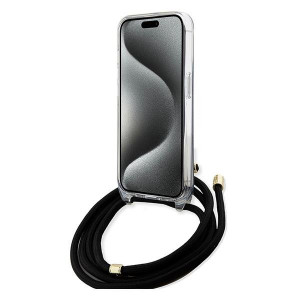 Оригинален гръб GUESS Crossbody Cord 4G Print - iPhone 15 Pro черен - Img 4