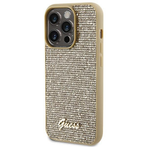 Оригинален гръб GUESS Disco Metal Script - iPhone 15 Pro златист - Img 2