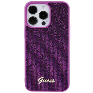 Оригинален гръб GUESS Disco Metal Script - iPhone 15 Pro Max розов - Img 3