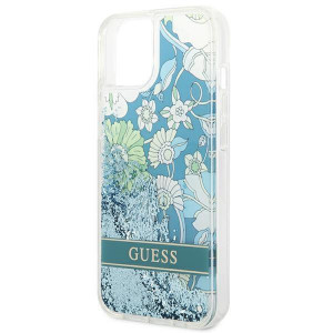 Оригинален гръб GUESS Flower Liquid Glitter GUHCP14MLFLSN - iPhone 14 Plus зелен - Img 6