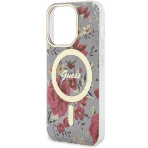 Оригинален гръб GUESS Flower MagSafe GUHMP14LHCFWSA - iPhone 14 Pro зелен - Img 6