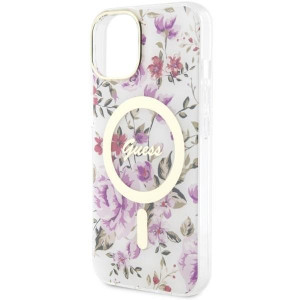 Оригинален гръб GUESS Flower MagSafe GUHMP14MHCFWST - iPhone 14 Plus прозрачен - Img 6