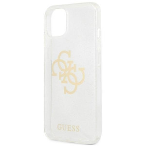 Оригинален гръб GUESS Glitter 4G Big Logo GUHCP13SPCUGL4GTR - iPhone 13 mini прозрачен - Img 6
