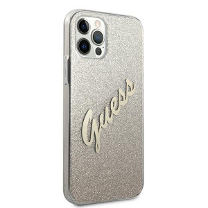Оригинален гръб GUESS Glitter Gradient GUHCP12MPCUGLSGO - iPhone 12 / 12 Pro златист - Img 4