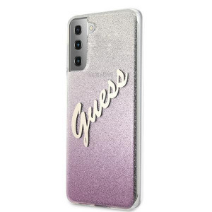 Оригинален гръб GUESS Glitter Gradient Script GUHCS21MPCUGLSPI - Samsung Galaxy S21+ 5G розов - Img 2