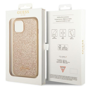 Оригинален гръб GUESS Glitter Script GUHCP14MHGGSHD - iPhone 14 Plus златист - Img 8