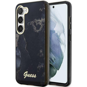 Оригинален гръб GUESS Golden Marble GUHCS23MHTMRSK - Samsung Galaxy S23+ черен - Img 1