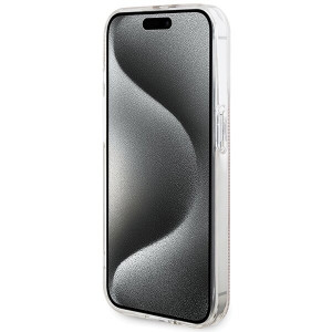 Оригинален гръб GUESS IML 4G Gold Stripe - iPhone 15 Pro розов - Img 5
