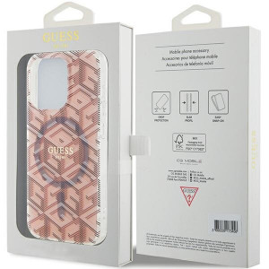 Оригинален гръб GUESS IML GCube MagSafe - iPhone 15 Pro розов - Img 8